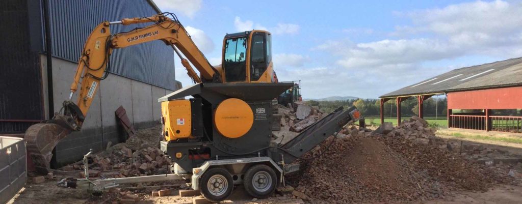 Mobile concrete crusher hire - call Neil on 07866 152 151